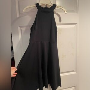 Women’s halter neck black mini dress